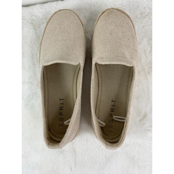 ESPRIT Women’s Carina Tan Canvas Slip-On Espadrille Shoes Size 8M - Picture 9 of 10